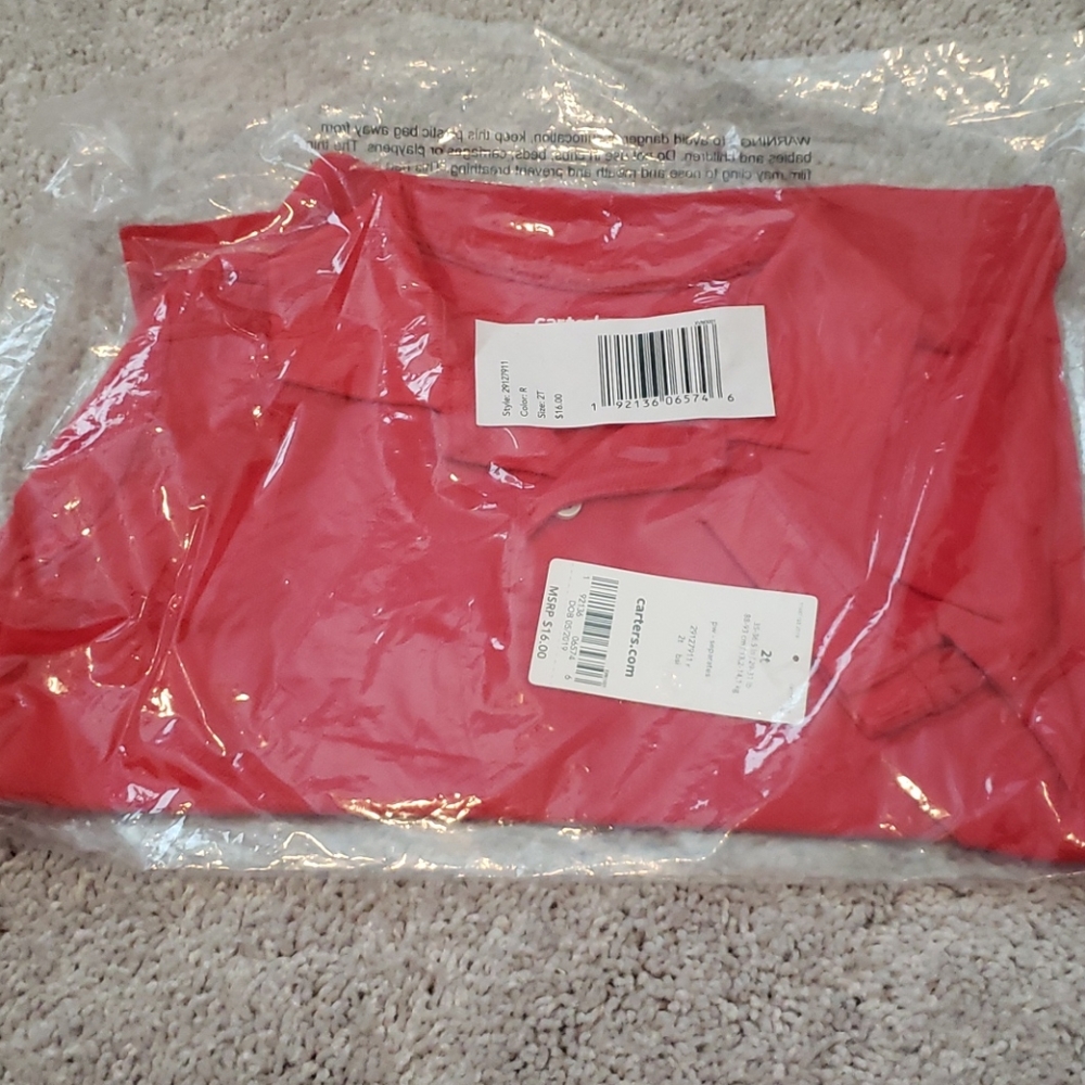 Red polo short sleeve